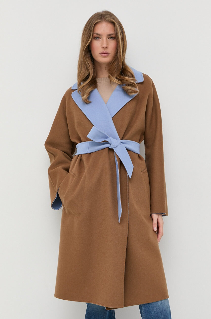 Weekend Max Mara Вълнено палто с две лица - Pepit.bg