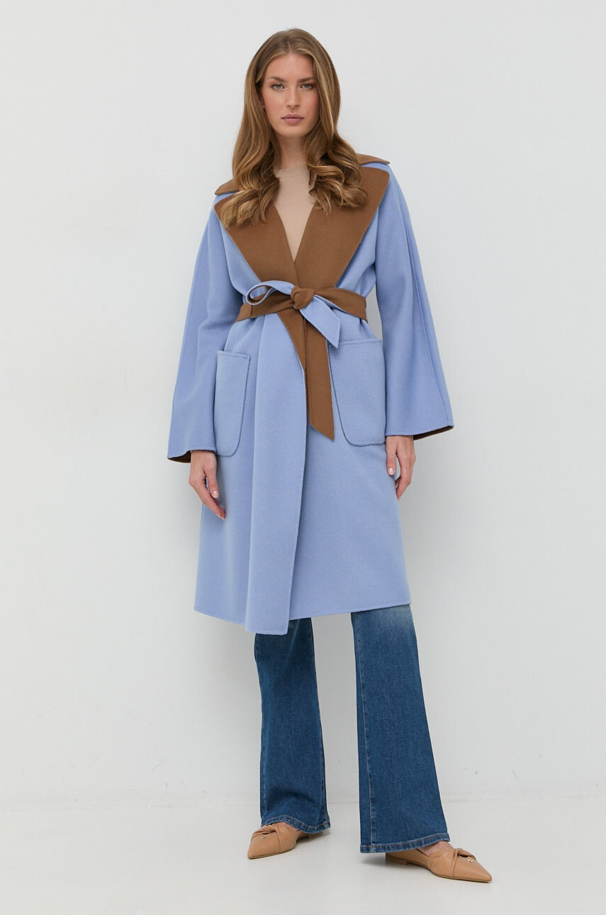 Weekend Max Mara Вълнено палто с две лица - Pepit.bg