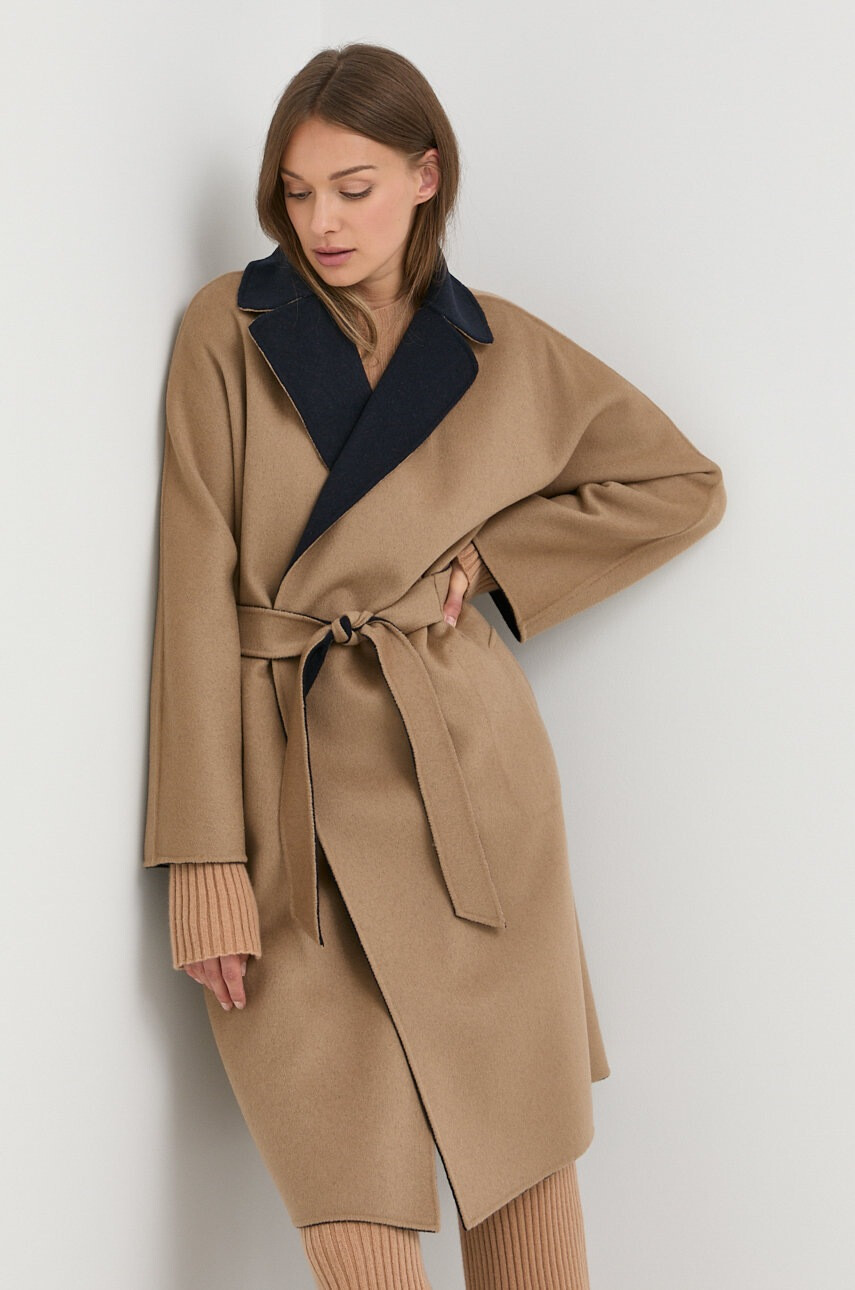 Weekend Max Mara Вълнено палто с две лица - Pepit.bg