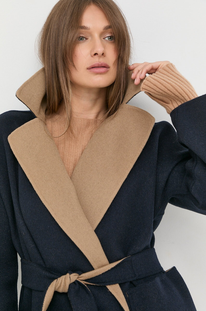 Weekend Max Mara Вълнено палто с две лица - Pepit.bg