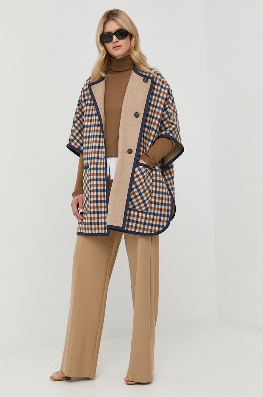Weekend Max Mara Вълнено палто с две лица - Pepit.bg
