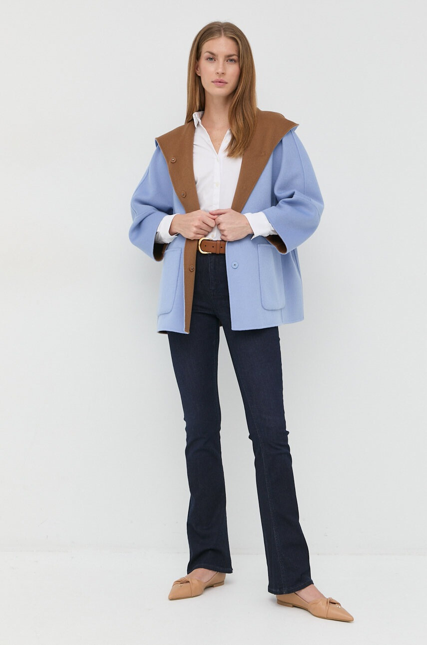 Weekend Max Mara Вълнено палто с две лица - Pepit.bg