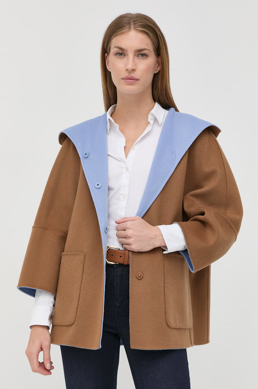 Weekend Max Mara Вълнено палто с две лица - Pepit.bg