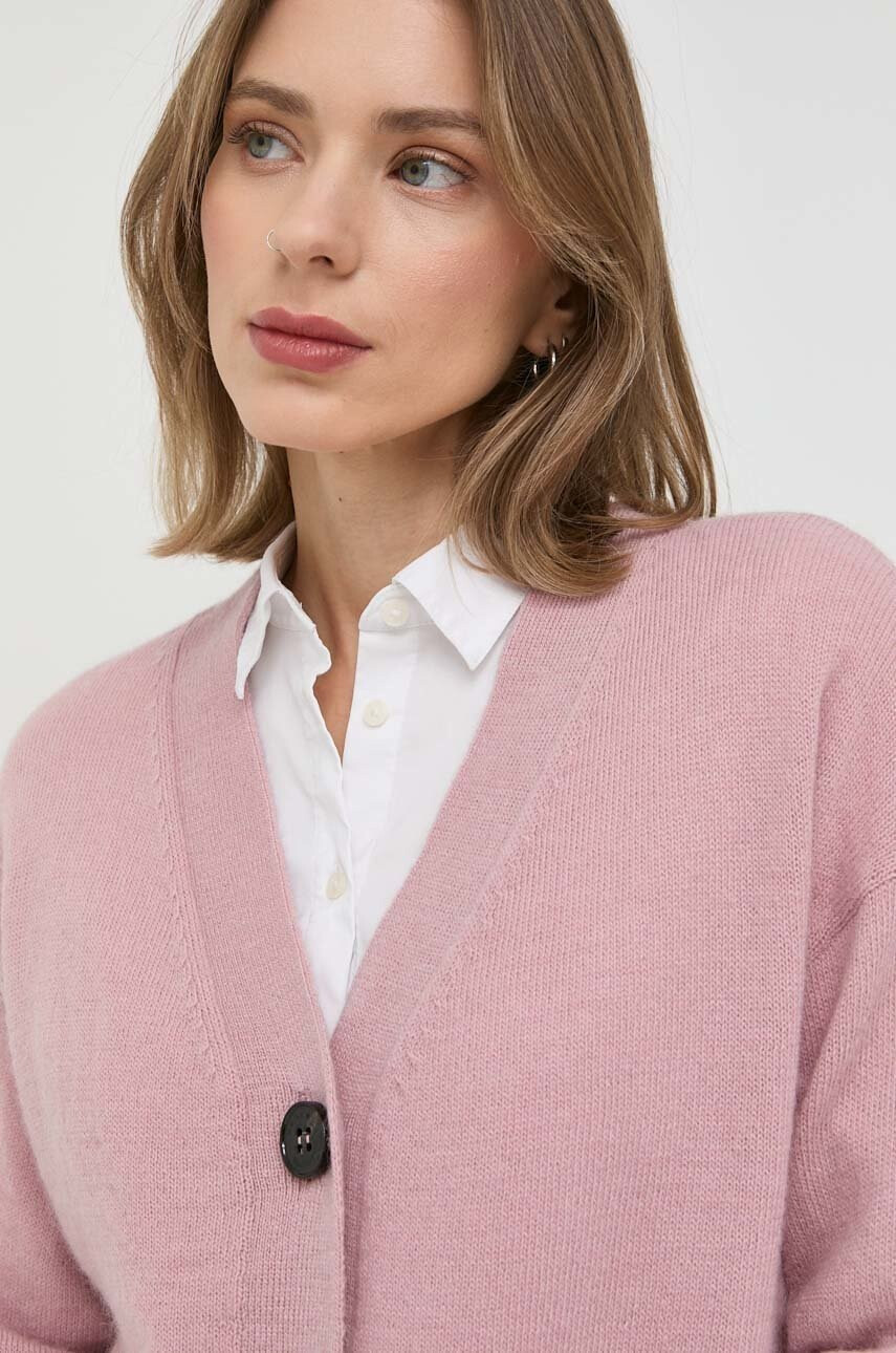 Weekend Max Mara Жилетка с вълна в розово от лека материя - Pepit.bg