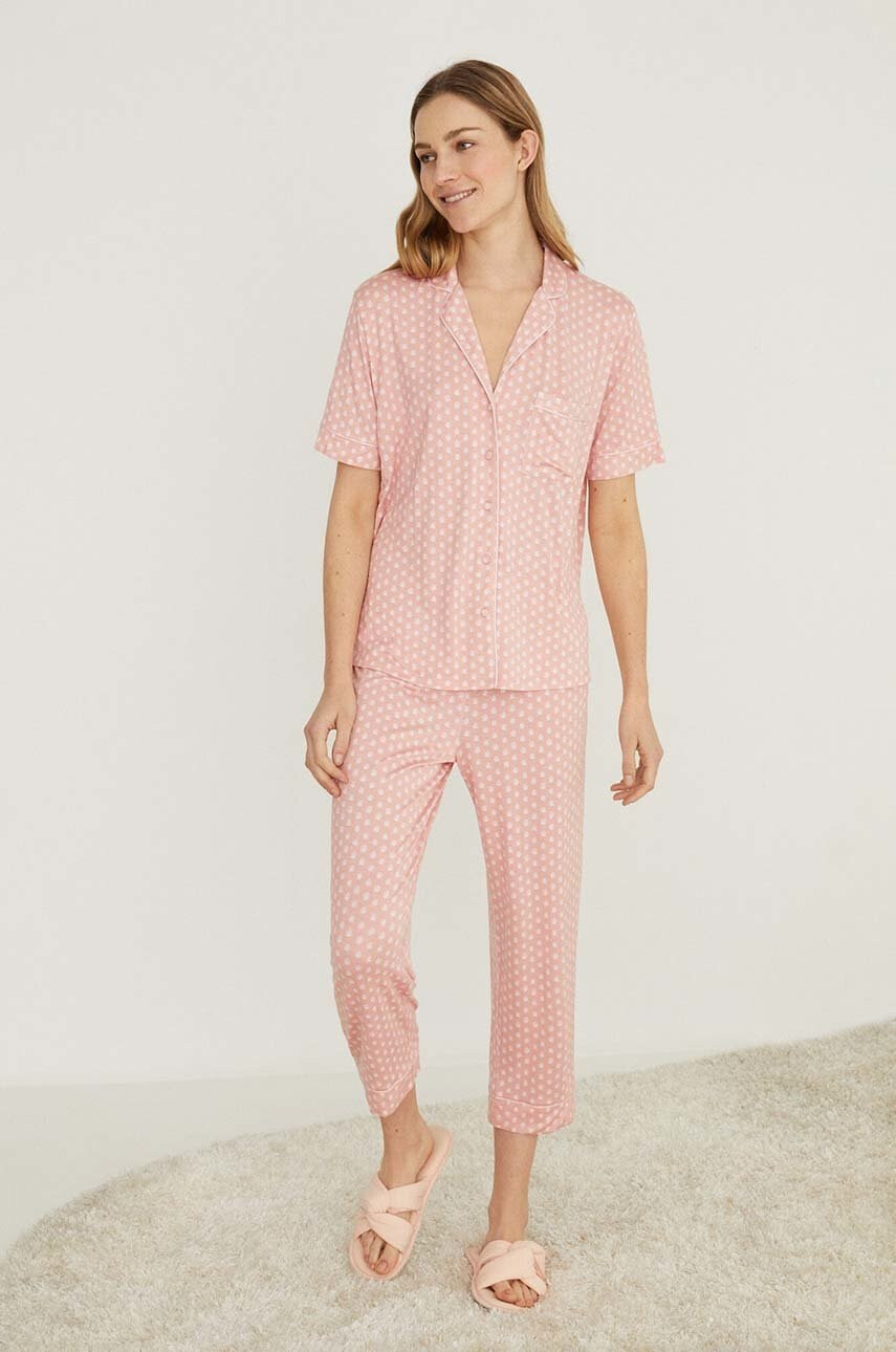 women'secret Пижама Soft Touch Summer дамска в розово - Pepit.bg
