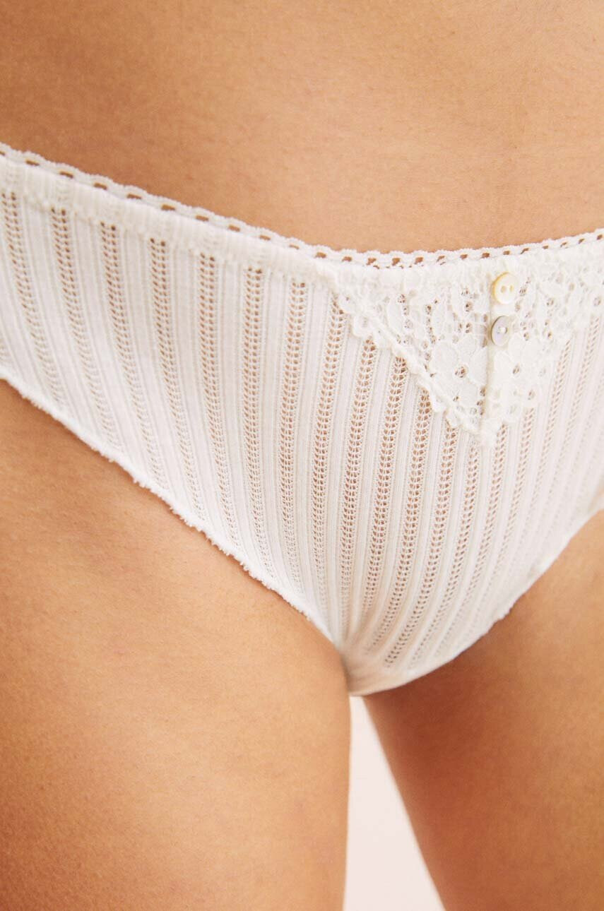 women'secret Бикини COTTON TIME 2 в бяло 4635662 - Pepit.bg