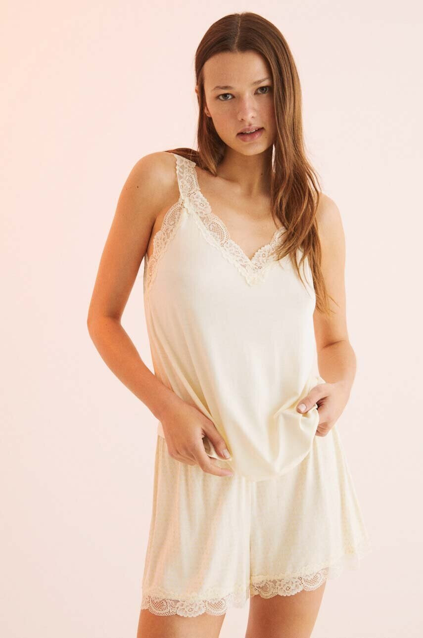 women'secret Пижама SPRING SOFT TOUCH в бежово 4755868 - Pepit.bg