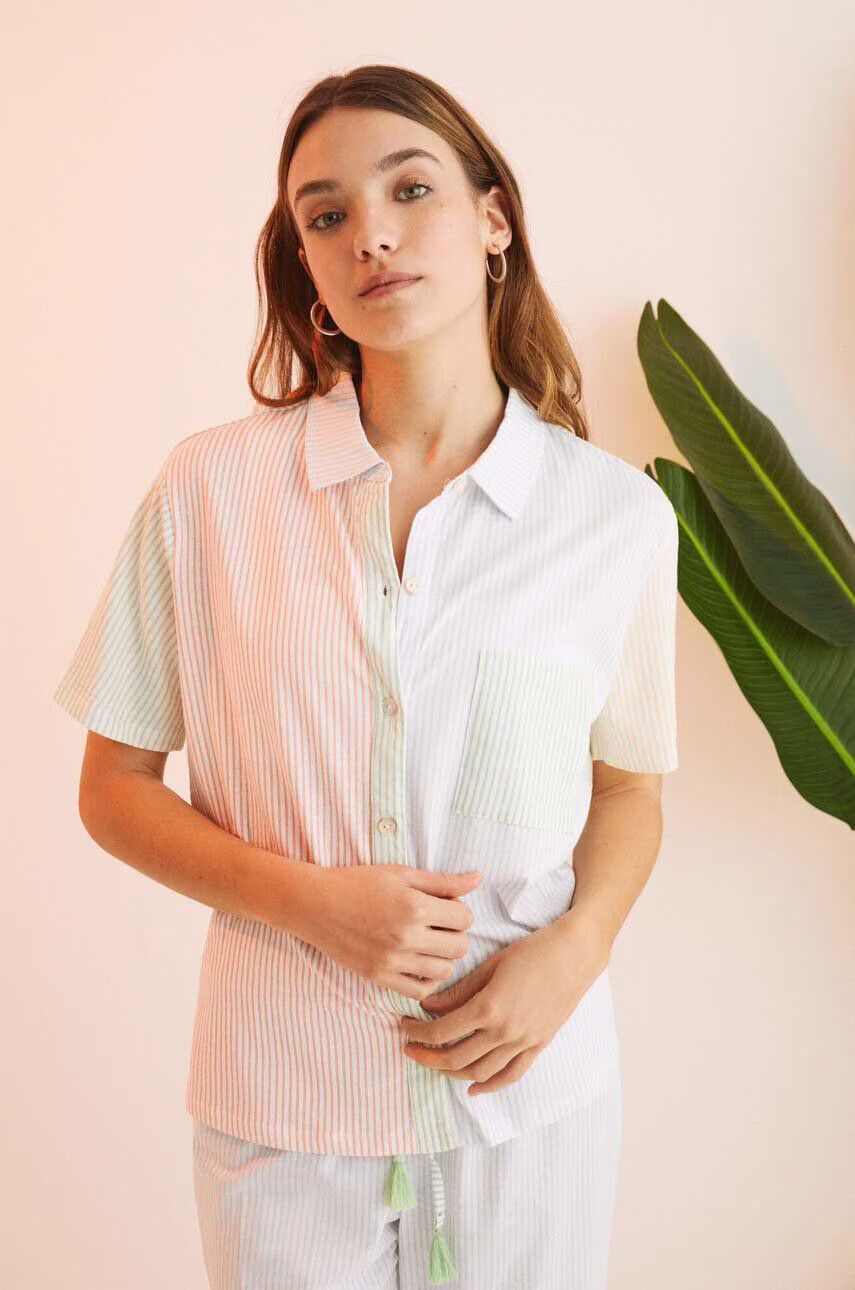women'secret Памучна пижама DAILY BOTANICAL от памук 3595877 - Pepit.bg