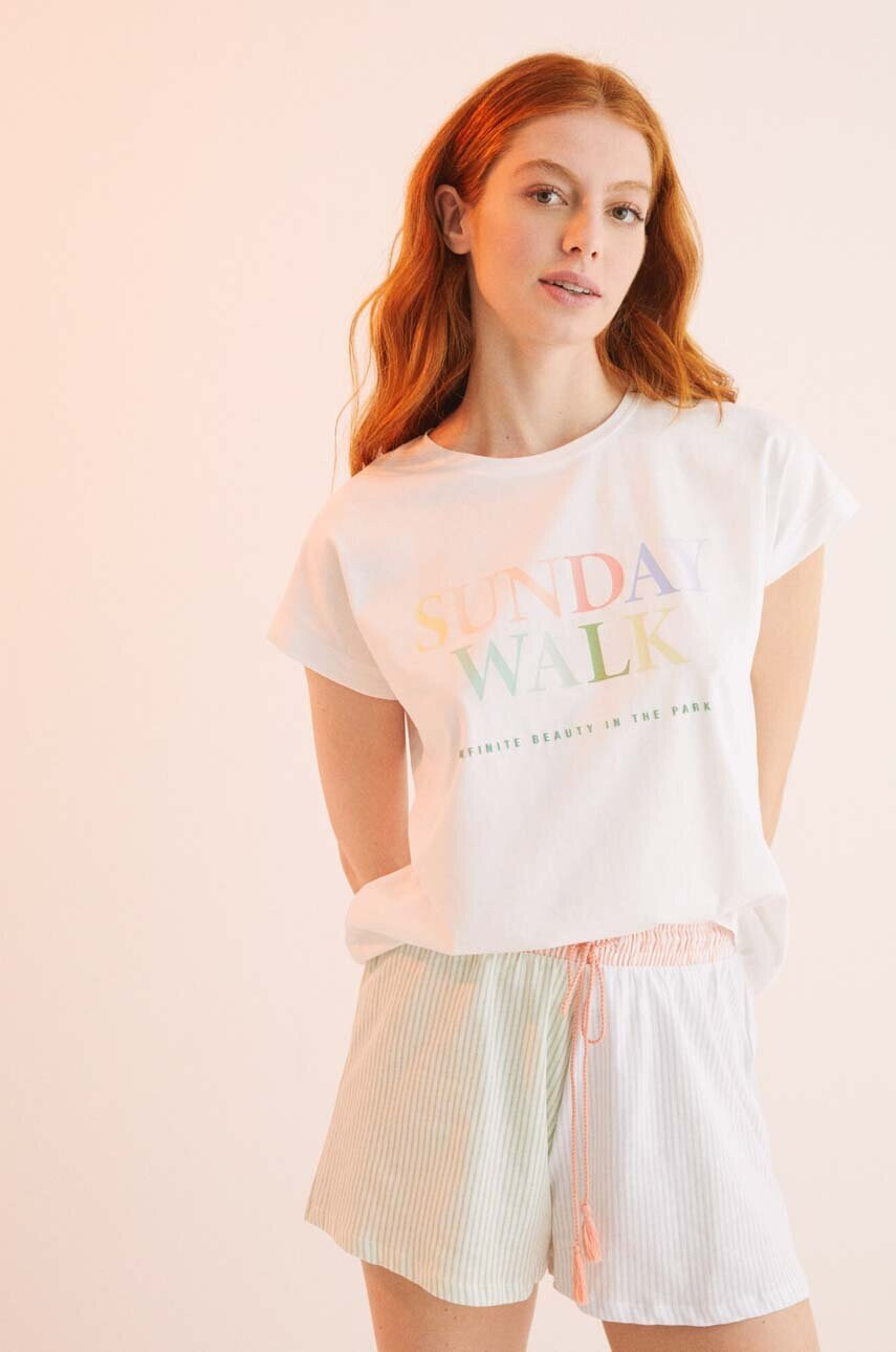 women'secret Памучна пижама DAILY BOTANICAL от памук 3595875 - Pepit.bg