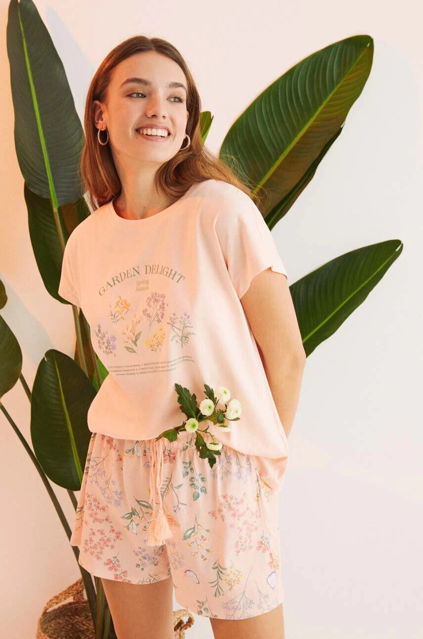 women'secret Памучна пижама DAILY BOTANICAL - Pepit.bg