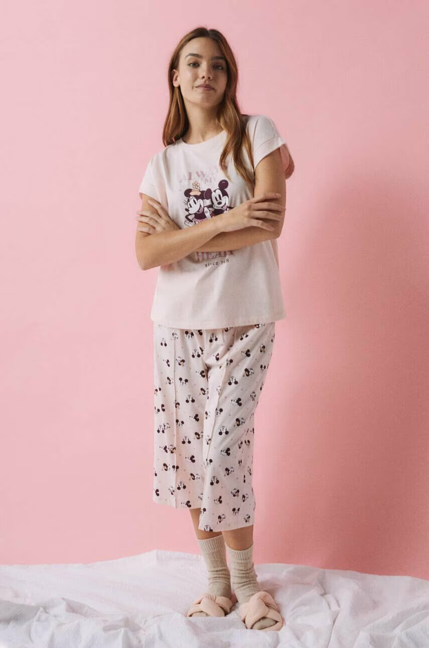 women'secret Пижама Mickey&Minnie дамска в розово 3135203 - Pepit.bg