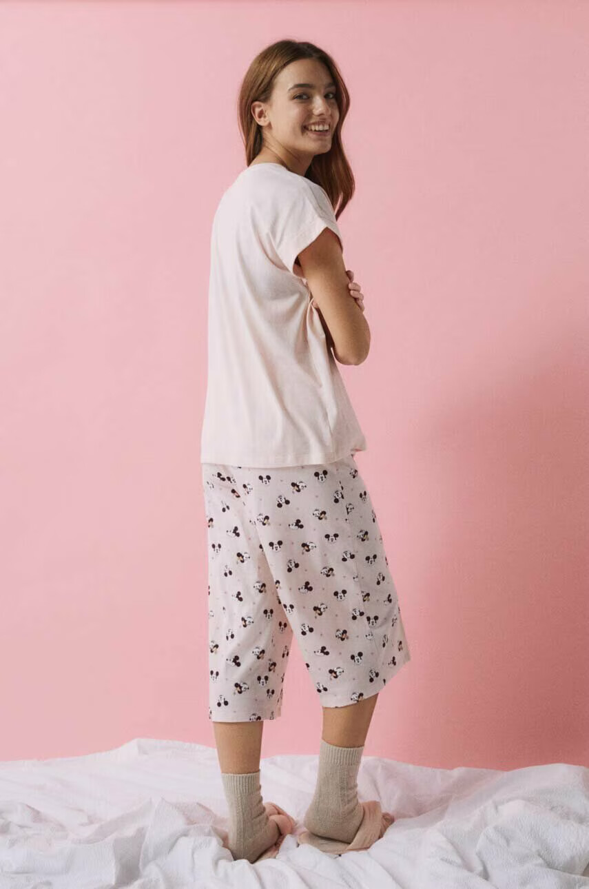 women'secret Пижама Mickey&Minnie дамска в розово 3135203 - Pepit.bg