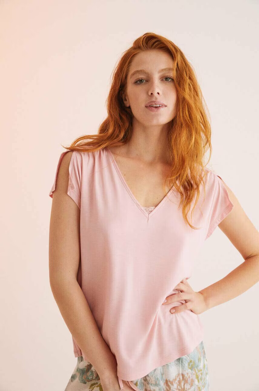 women'secret Пижама RAMADAN дамска в розово 4465791 - Pepit.bg