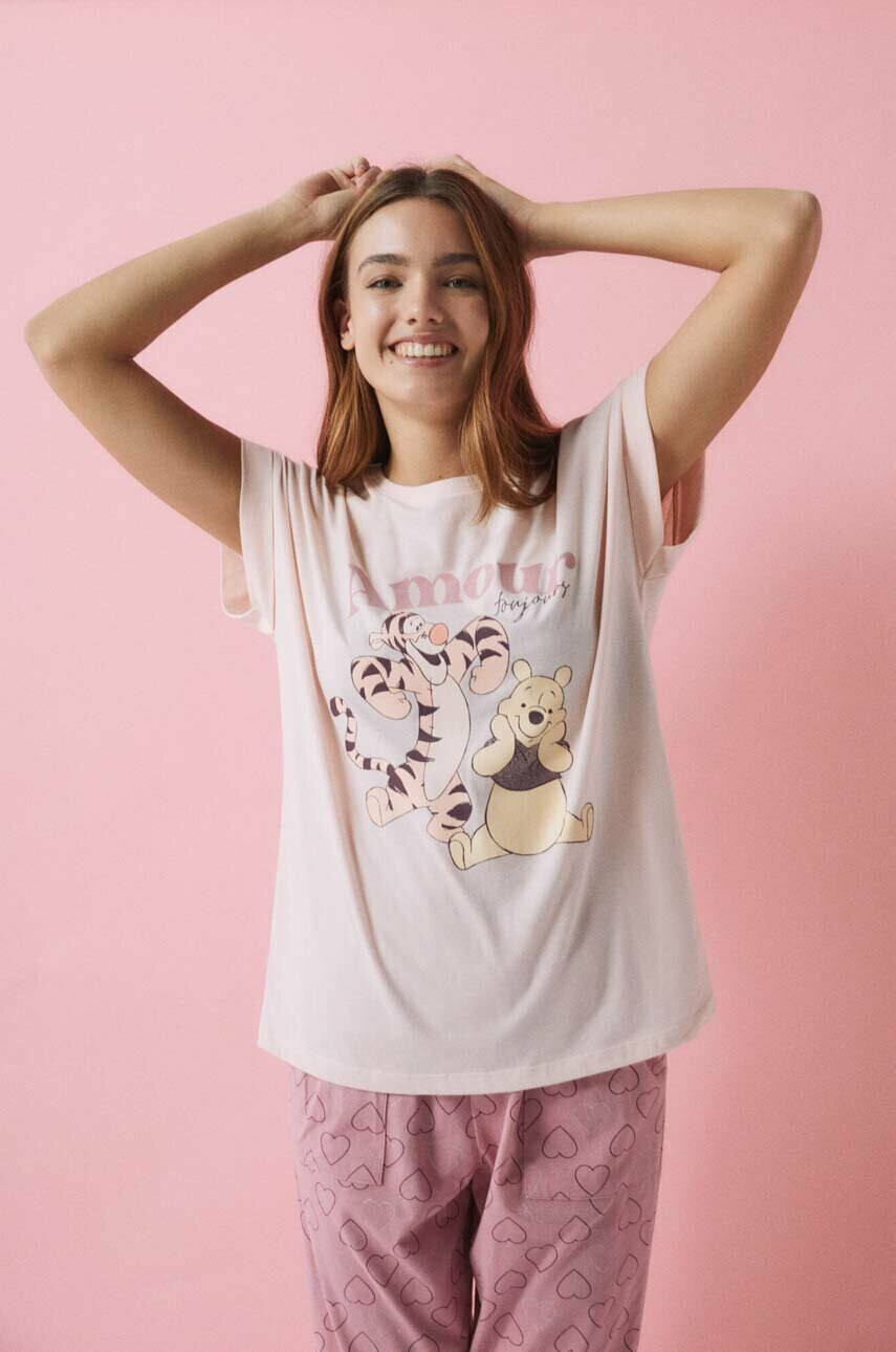 women'secret Пижама Winnie the Pooh дамска в розово 3135201 - Pepit.bg