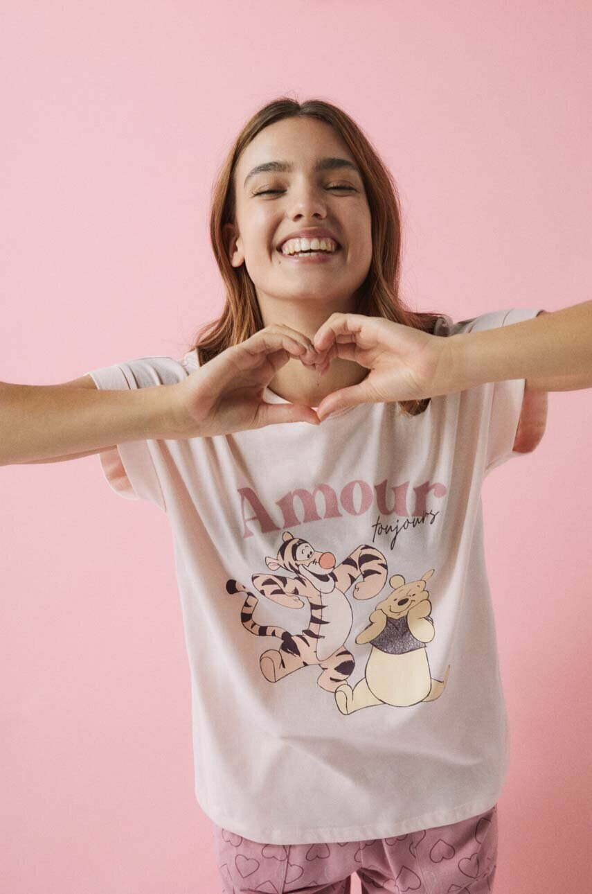 women'secret Пижама Winnie the Pooh дамска в розово 3135201 - Pepit.bg