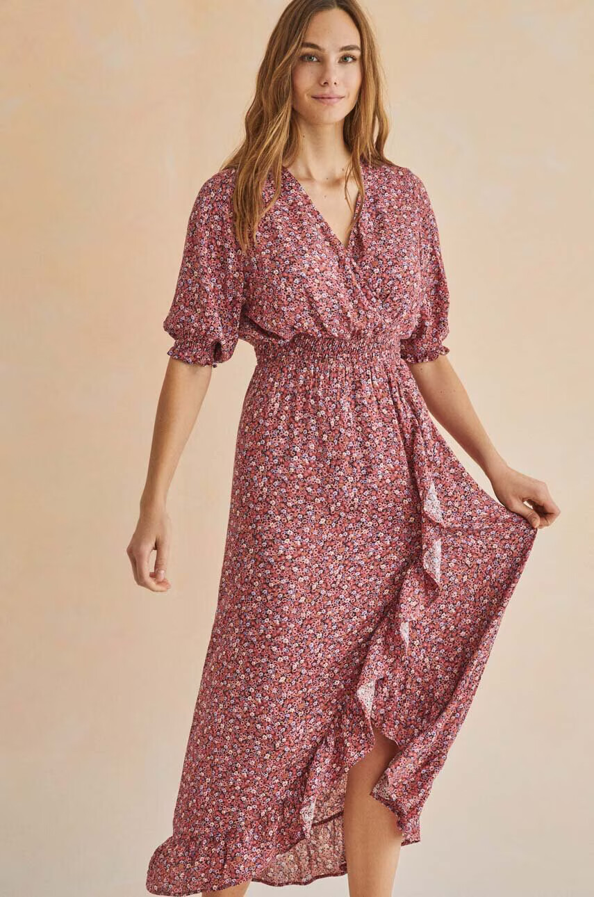 women'secret Рокля FOREVER RUFFLES в черно дълъг модел със стандартна кройка 5545137 - Pepit.bg