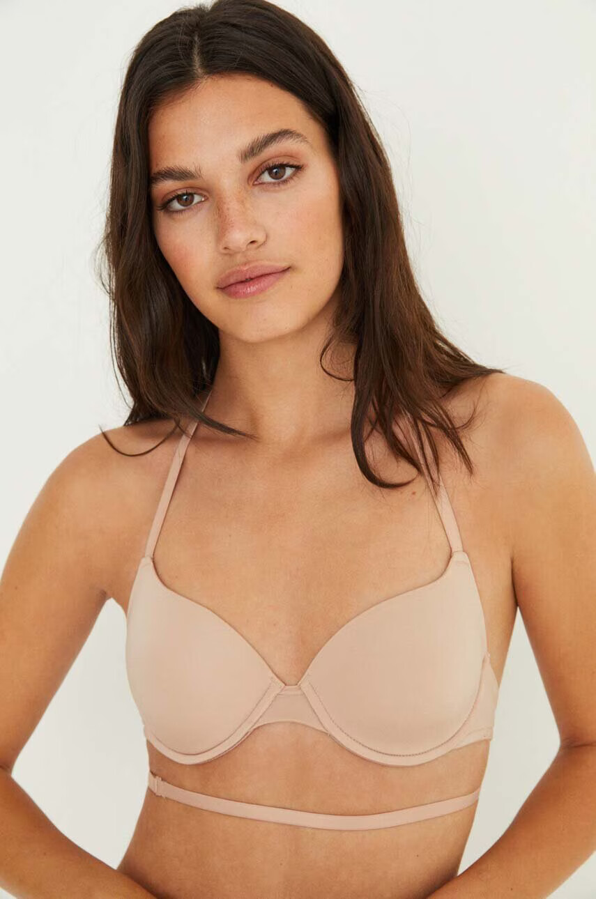 women'secret Сутиен BEAUTIFUL в бежово с изчистен дизайн - Pepit.bg
