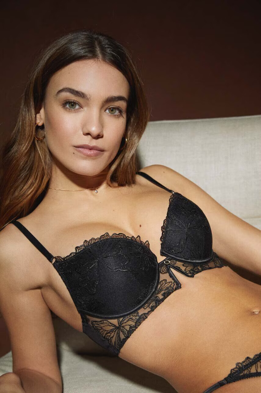 women'secret Сутиен SENSE VALENTINE в черно от дантела с десен 7915813 - Pepit.bg