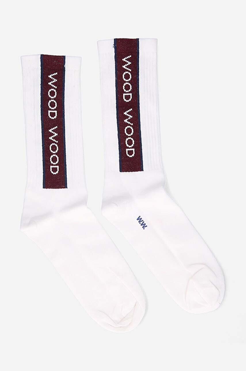Wood Wood Чорапи Conor Logo Sport Socks в бяло - Pepit.bg