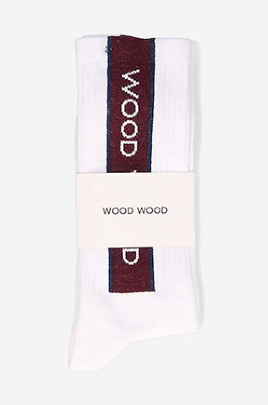 Wood Wood Чорапи Conor Logo Sport Socks в бяло - Pepit.bg