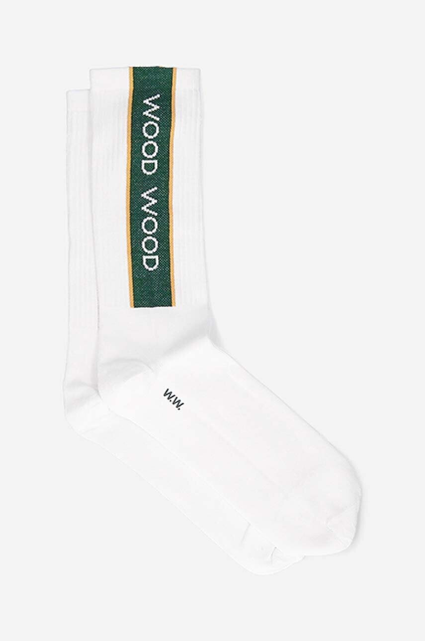 Wood Wood Чорапи Conor Sports Sock в бяло - Pepit.bg