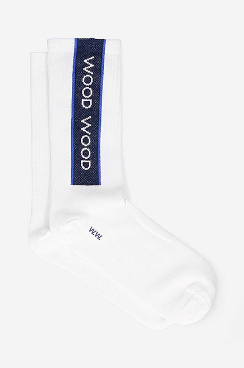 Wood Wood Чорапи Conor Sports Sock в бяло - Pepit.bg