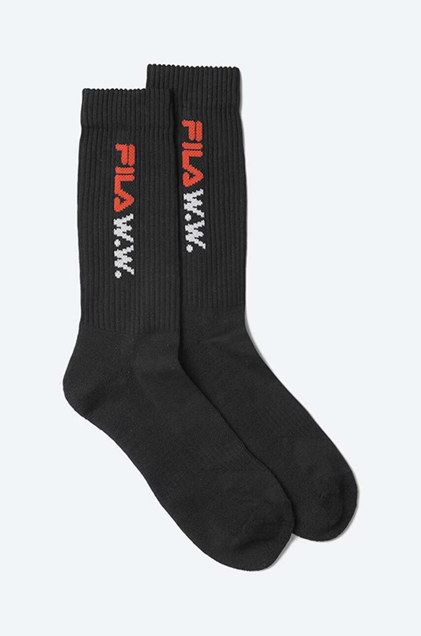 Wood Wood Чорапи Fila x Unisex Dean Socks в черно - Pepit.bg