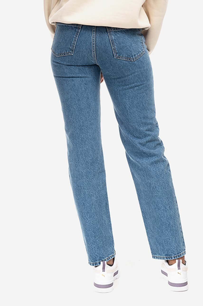 Wood Wood Памучни дънки Ilo Rigid Denim с висока талия - Pepit.bg