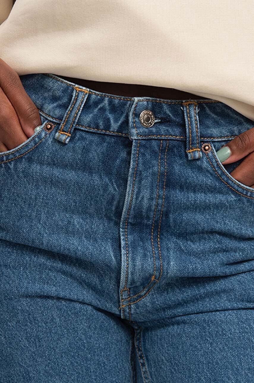 Wood Wood Памучни дънки Ilo Rigid Denim с висока талия - Pepit.bg