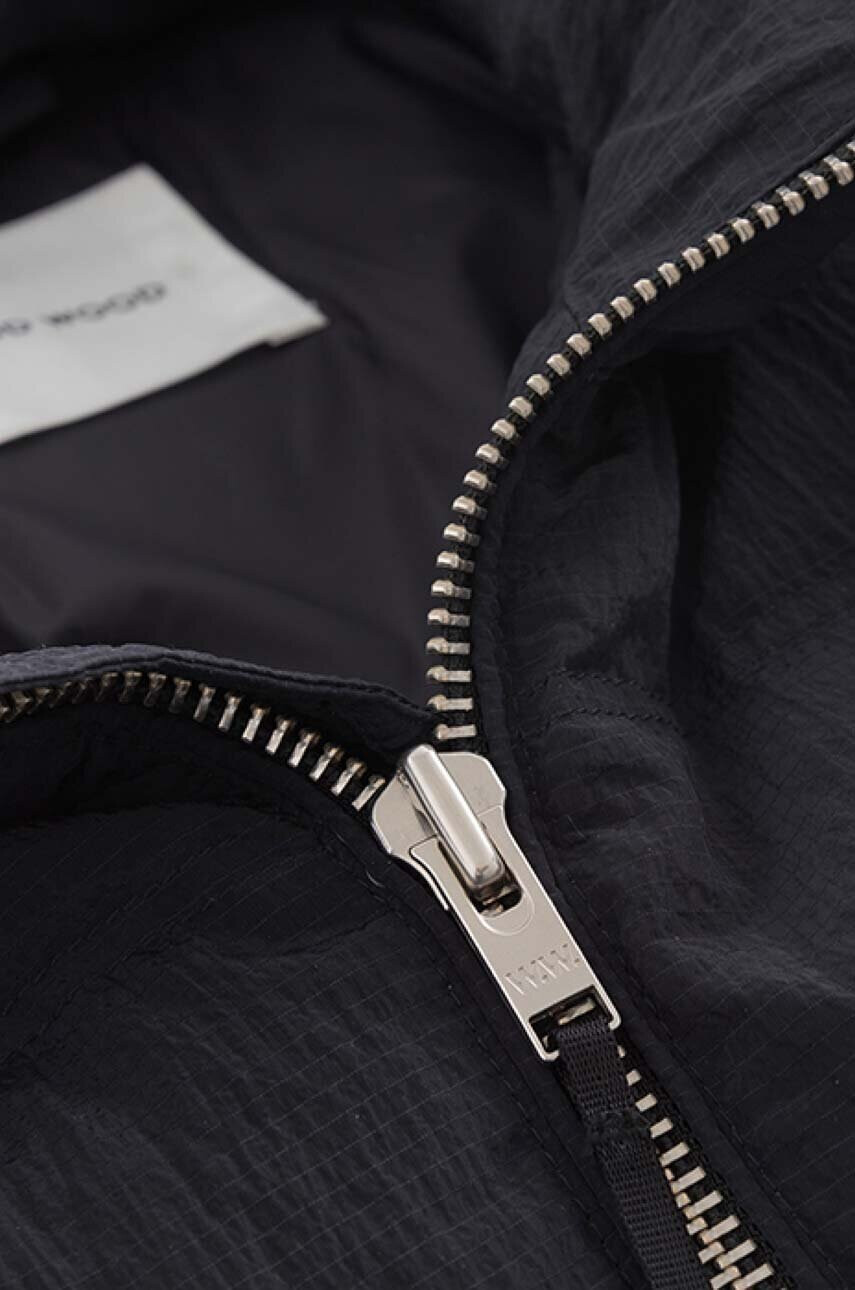 Wood Wood Пухено яке Ventus Tech Stripe Down Jacket в черно зимен модел - Pepit.bg