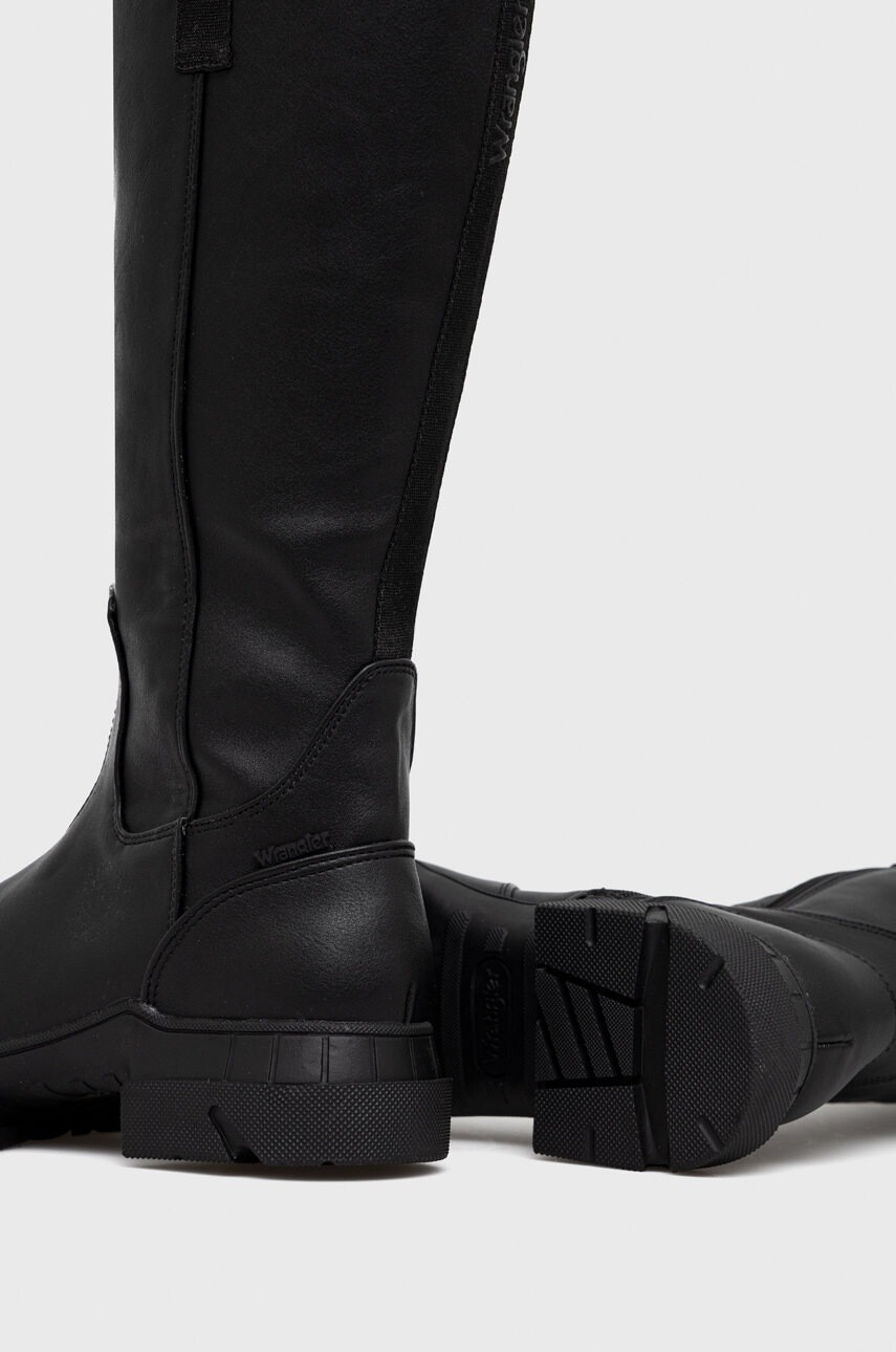 Wrangler Ботуши Atlanta Boot Extra в черно с равна подметка - Pepit.bg