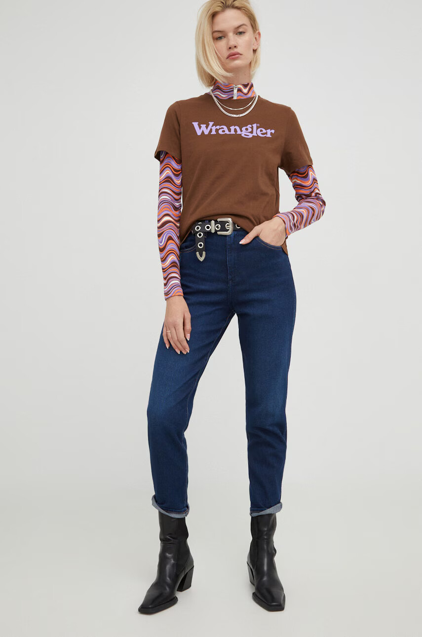 Wrangler Дънки Mom Medussa с висока талия - Pepit.bg