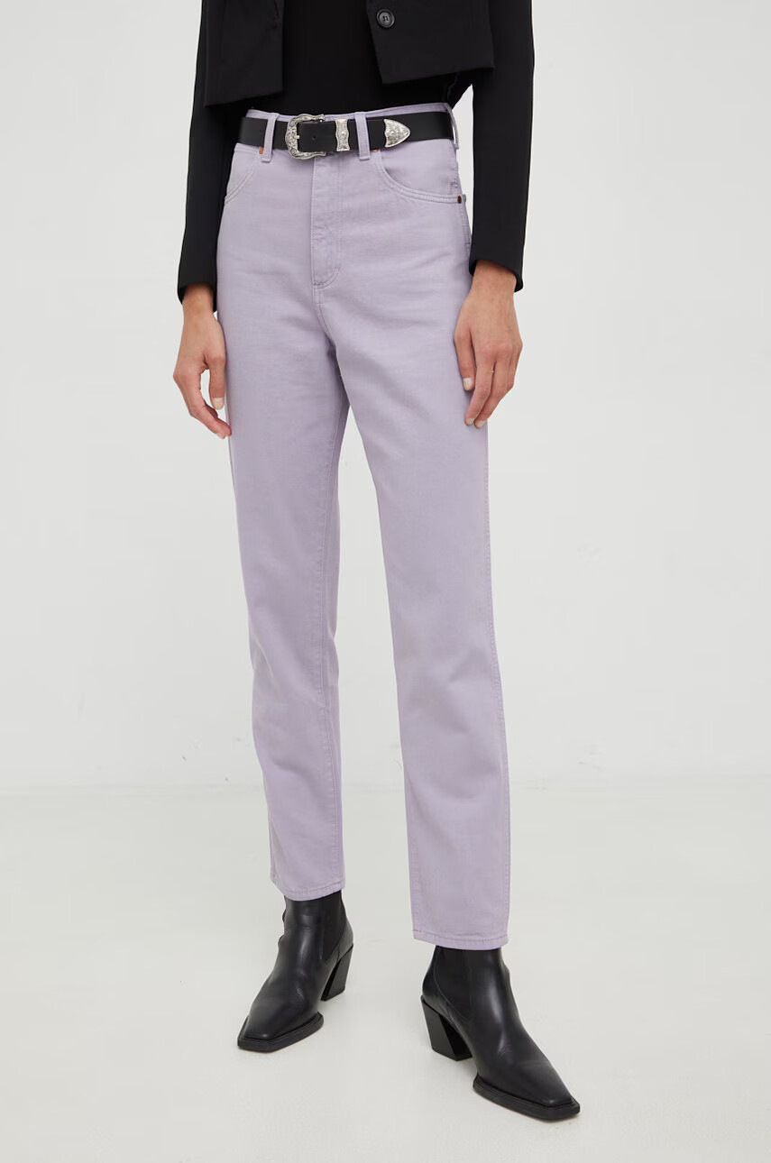 Wrangler Дънки Mom Purple Rock с висока талия - Pepit.bg