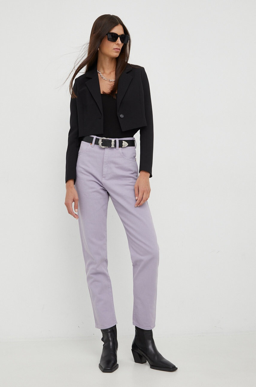 Wrangler Дънки Mom Purple Rock с висока талия - Pepit.bg