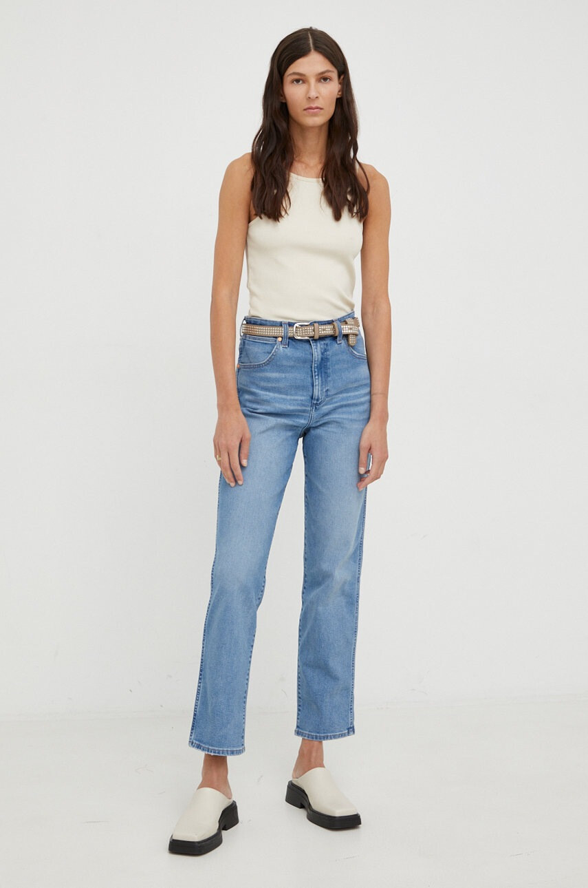 Wrangler Дънки Mom Straight Mauna с висока талия - Pepit.bg