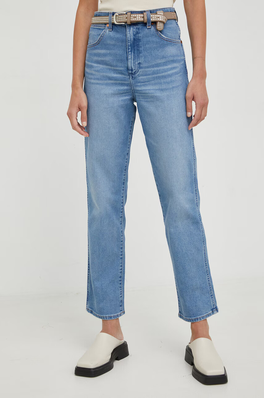 Wrangler Дънки Mom Straight Mauna с висока талия - Pepit.bg