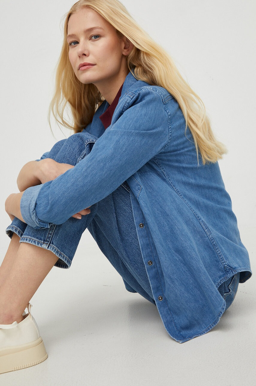 Wrangler Дънки Mom Straight Winter Hue с висока талия - Pepit.bg