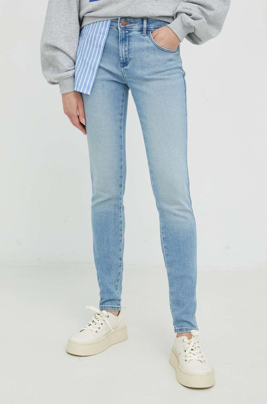 Wrangler Дънки Skinny White Noise със стандартна талия - Pepit.bg