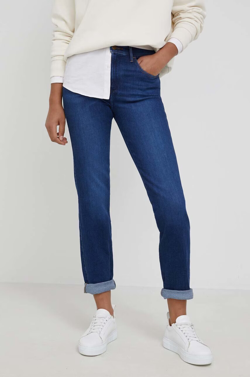 Wrangler Дънки Slim Authentic Love дамски с висока талия - Pepit.bg