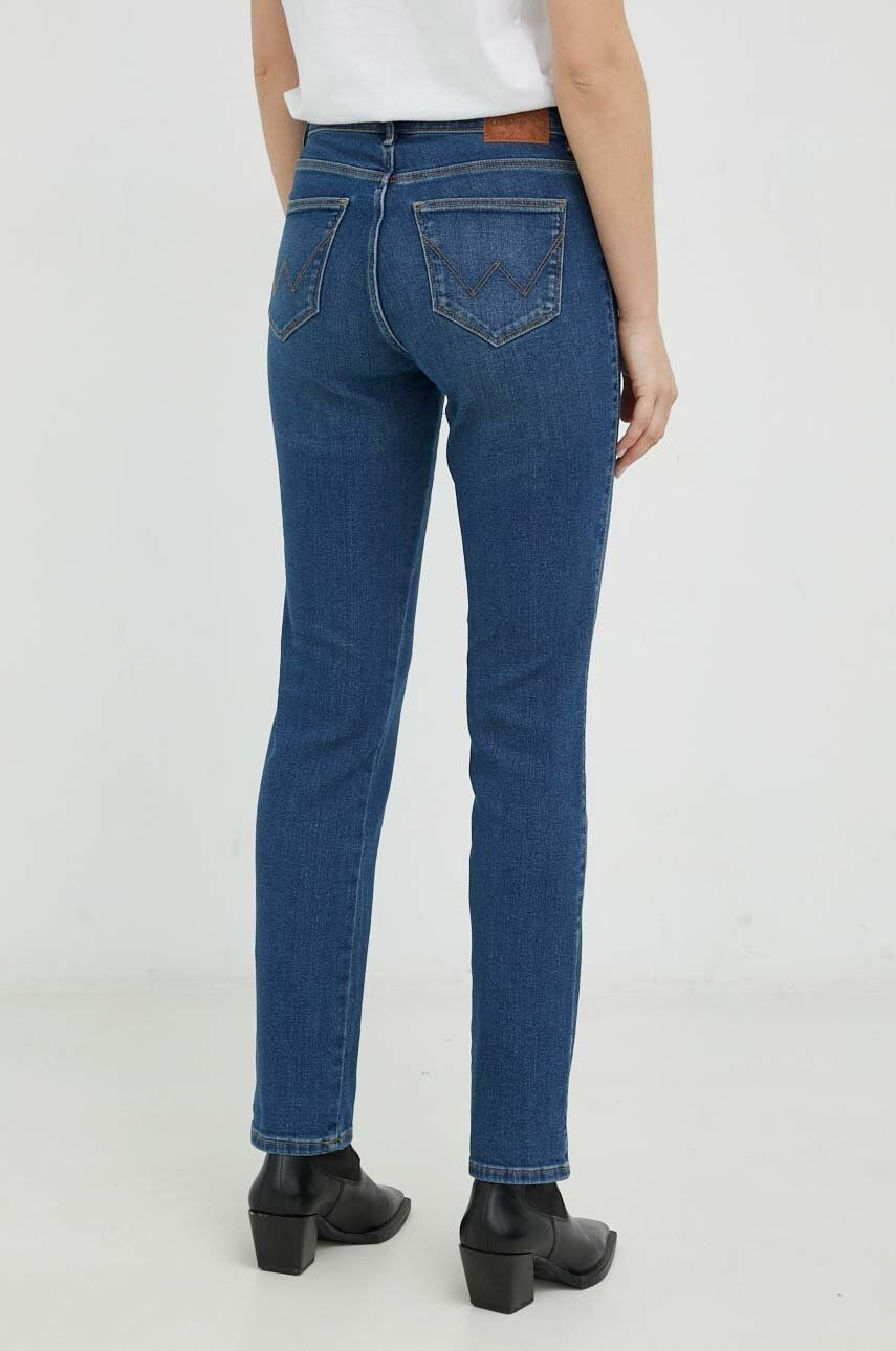 Wrangler Дънки Slim Blue Noise с висока талия - Pepit.bg