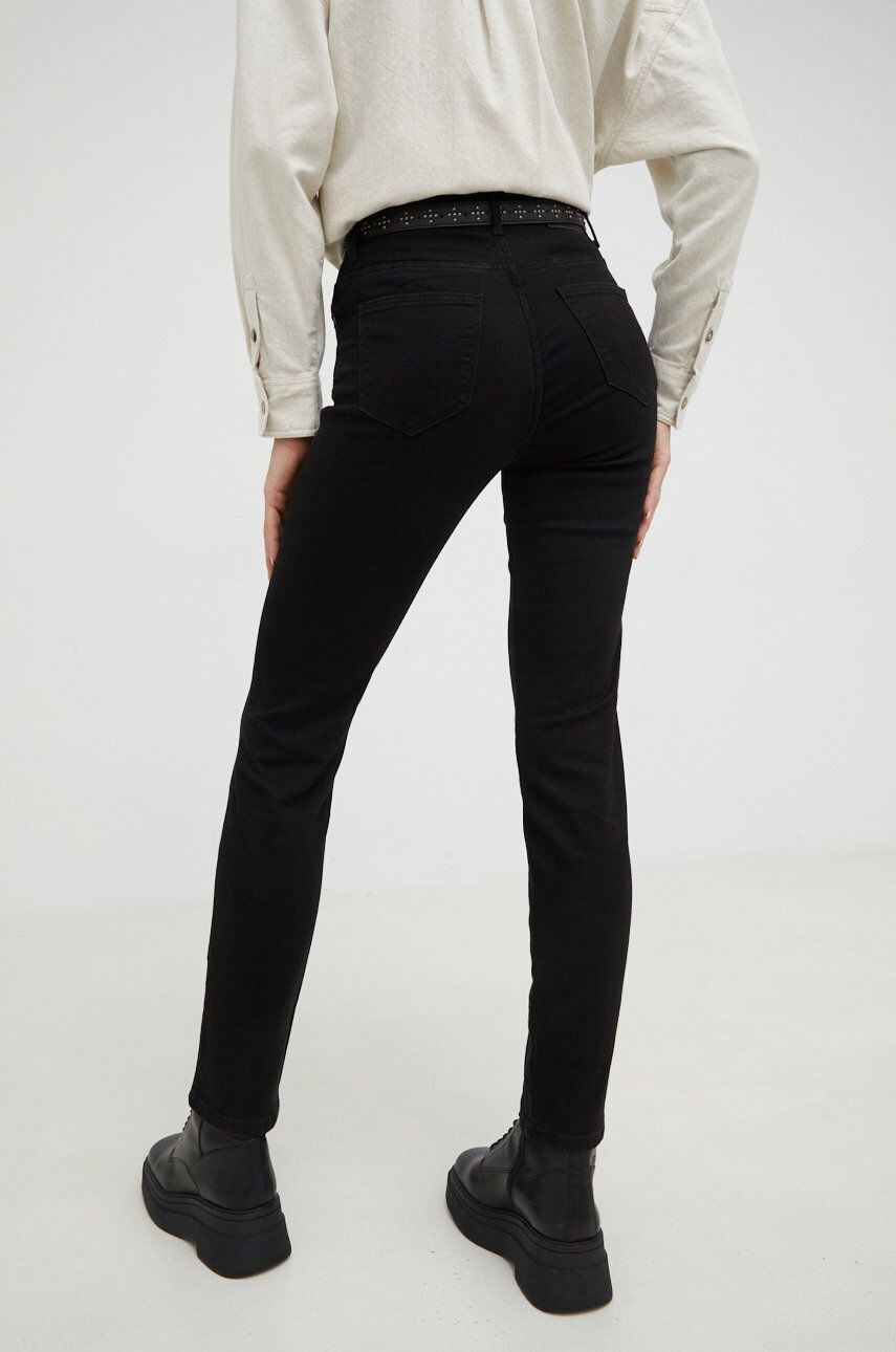 Wrangler Дънки Slim Perfect Black с висока талия - Pepit.bg