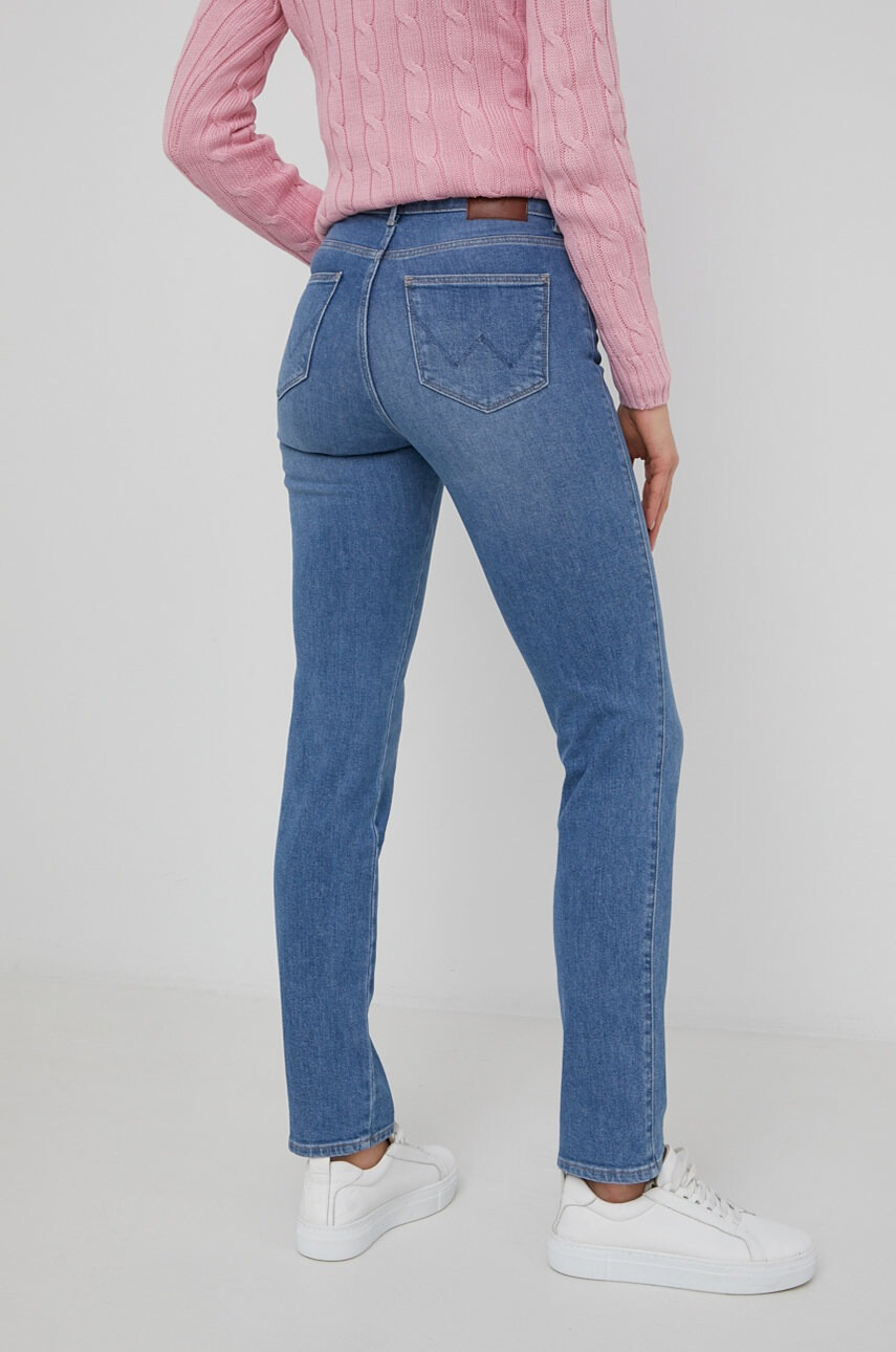 Wrangler Дънки Slim Way Out West дамски с висока талия - Pepit.bg