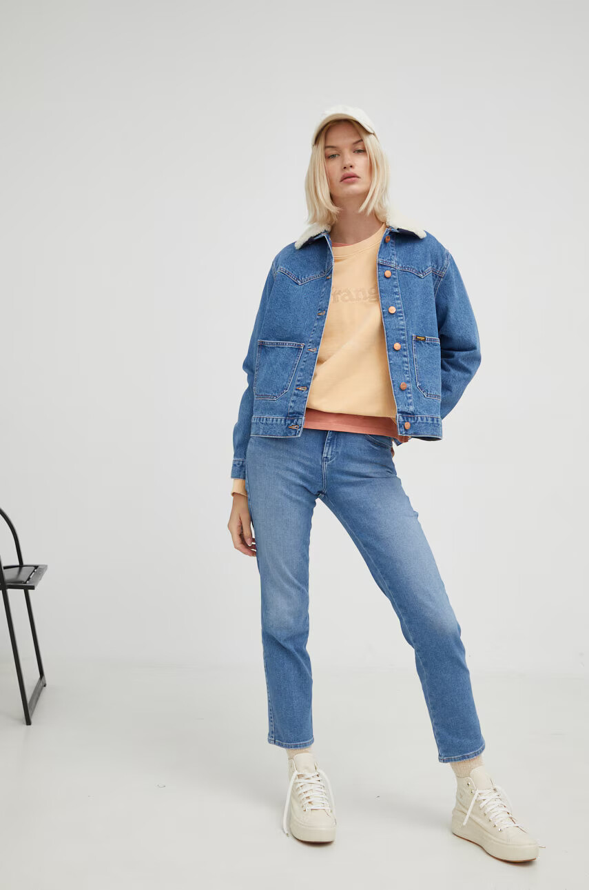 Wrangler Дънки Straight River с висока талия - Pepit.bg