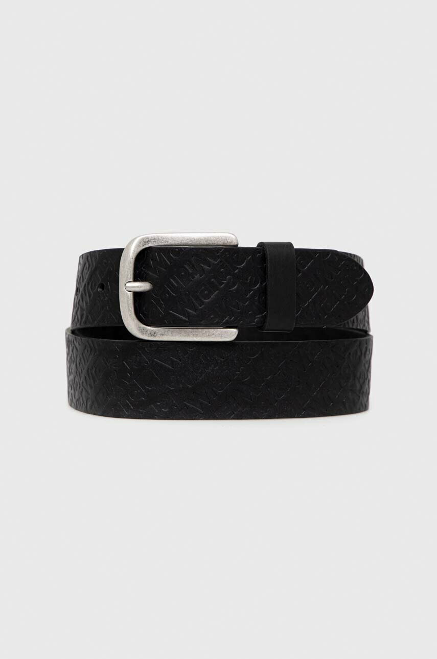Wrangler Кожен колан мъжки в черно - Pepit.bg