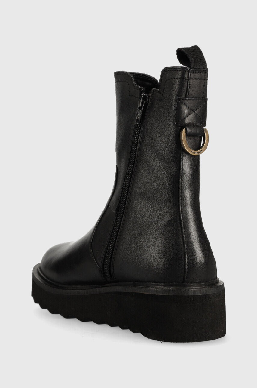 Wrangler Кожени боти челси Jane Chelsea в черно с платформа - Pepit.bg