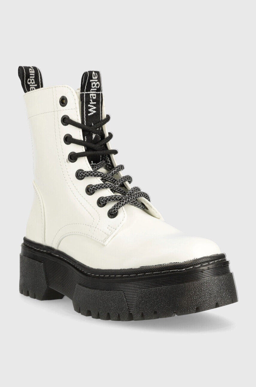 Wrangler Кубинки Piccadilly Hi в бяло с платформа - Pepit.bg