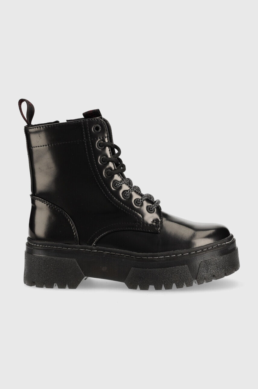 Wrangler Кубинки Piccadilly Hi в черно с платформа - Pepit.bg