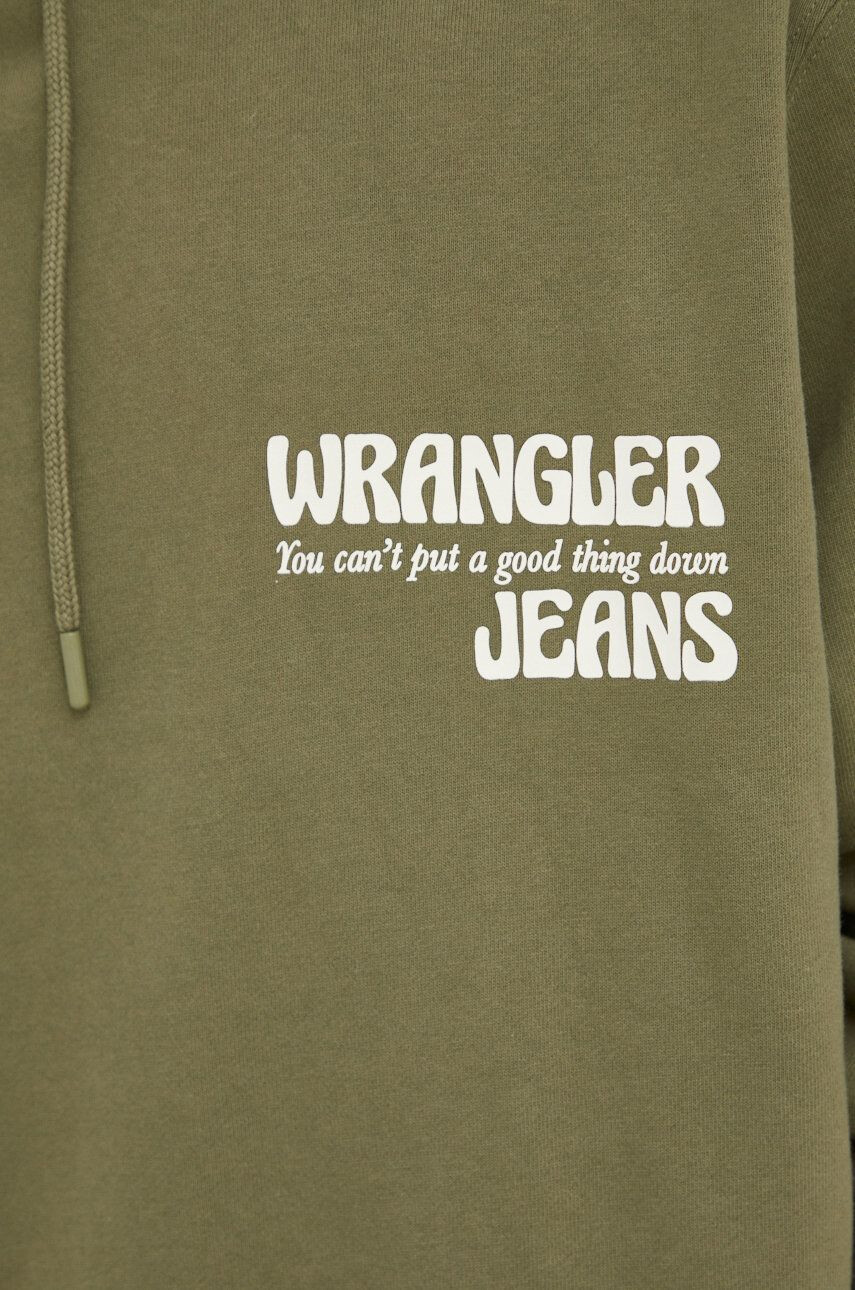 Wrangler Памучен суичър в червено с изчистен дизайн - Pepit.bg