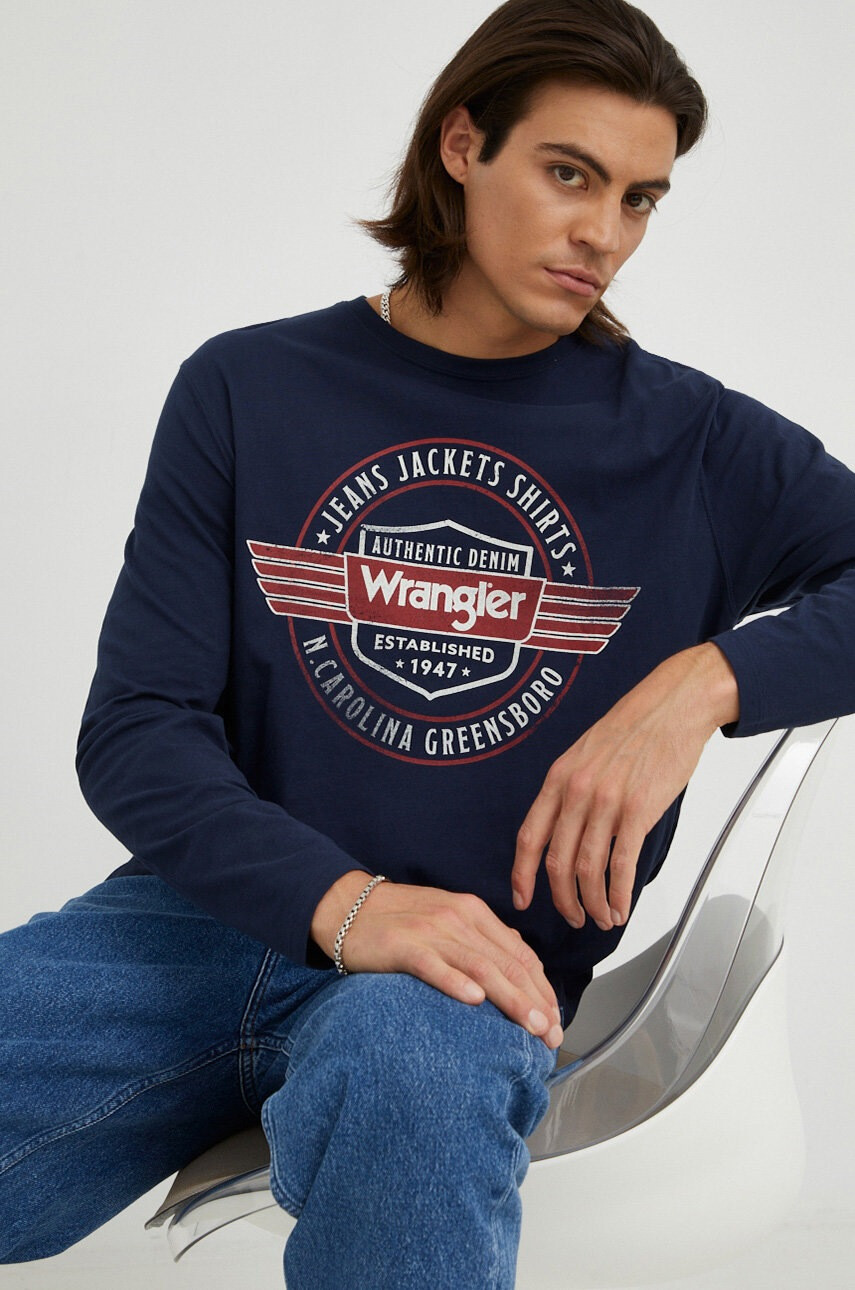 Wrangler Памучна блуза с дълги ръкави - Pepit.bg