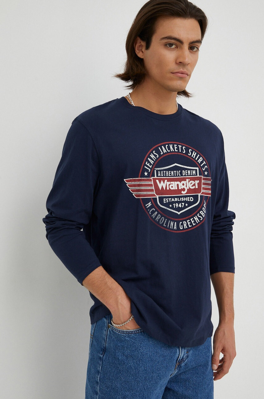 Wrangler Памучна блуза с дълги ръкави - Pepit.bg